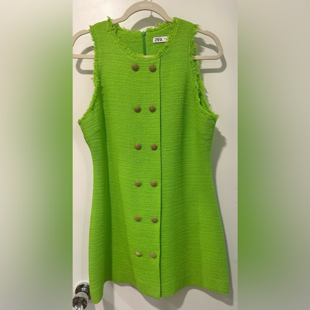 Zara Lime Green Mini Dress